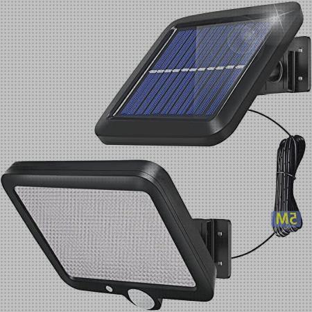 Las mejores lampara techo leds leds lámpara exterior 16 leds sensor luz y movimiento panel solar