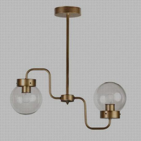 Review de lampara techo globo oro