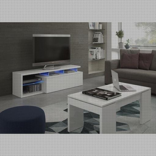 Review de mesa tv blanca con leds