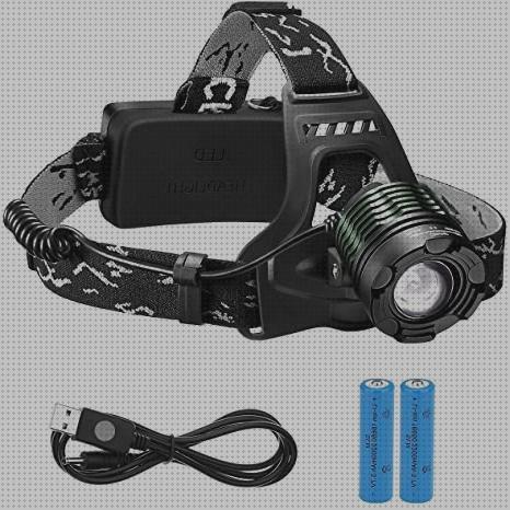 Las mejores baterías led topelek linterna frontal cabeza led con baterías